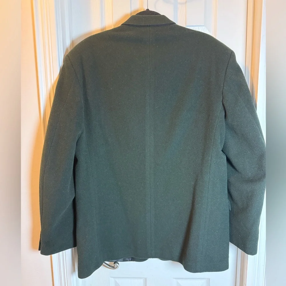 Old Money VTG Luxury Brand Cashmere &Silk Beroni Forest Green Men Classic Blazer